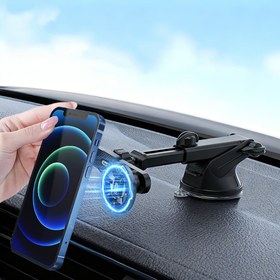 Resim Go Des GD-HD363 360 Derece Dönebilen Uzatılabilir 2in1 Araç Telefon Tutucu - Siyah 