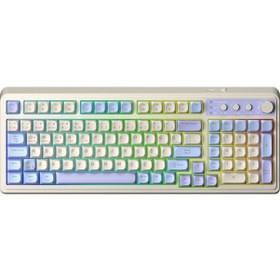 Resim Aula S99 Retro Rgb Gaming 3 Modlu Bluetooth/2.4ghz/usb-c Kablosuz Makrolu Türkçe Q Klavye Mavi 