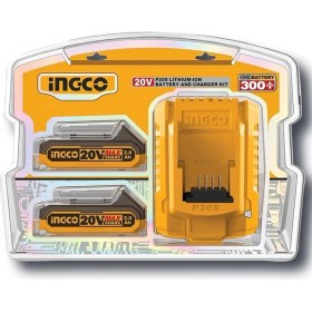 Resim Ingco Yedek Akü Li-İon Akü ve Şarj Cihazı Seti 20 V 