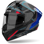 Resim Airoh MATRYX ROCKET BLUE RED GLOSS KASK 