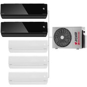 Resim Arçelik 5+1 Inverter 9+9 BTU Siyah 9+9+9 BTU Beyaz + 30000 BTU Dış Ünite Duvar Tipi Karma Multi Sistem Klima 