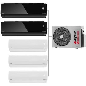 Resim Arçelik 5+1 Inverter 9+9 BTU Siyah 9+9+9 BTU Beyaz + 30000 BTU Dış Ünite Duvar Tipi Karma Multi Sistem Klima 