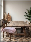 Resim Pembe Fırfırlı Bağcıklı İskandinav Stil Sandalye Minderi Diğer 