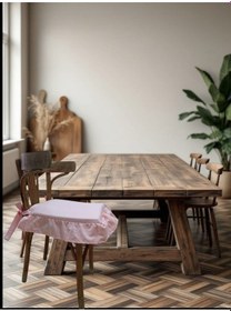 Resim Pembe Fırfırlı Bağcıklı İskandinav Stil Sandalye Minderi Diğer 