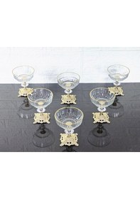 Resim Paşabahçe Serisi Echo Kase & Magnolıa Kase & Dondurmalık & Şekerlik Kare Gold Döküm Ayaklı Naturel 