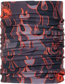 Resim Ride To Love Burn Alev Desenli Bandana & Boyunluk Siyah - Kırmızı 