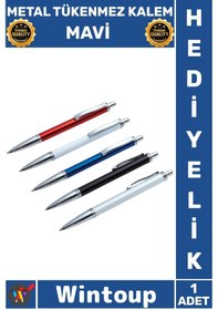 Resim Kalem Lüks Şık Tasarım Ofis İş İmza Yazım Gereçleri Kaliteli Ergonomik Metal Tükenmez Kalem Mavi Çok Renkli 