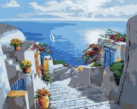 Resim Sayılarla Boyama Seti - Bodrum - 60x75 