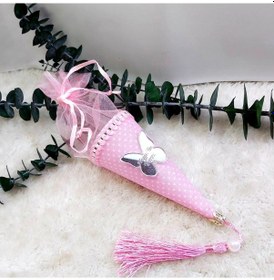 Resim Külah Pembe Puantiyeli Bebek Mevlüt Şekeri 30 Adet 