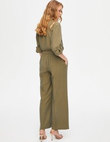 Resim Faik Sönmez Wide Leg Fit Liyoselli Pantolon 69469 U6946954 Haki 
