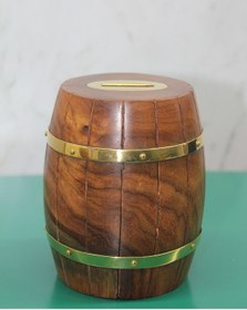 Resim Konyax Pirinç Detaylı Fıçı Kumbara Seri 4 