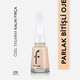 Resim Flormar Nail Enamel Yoğun Pigmentli Oje 246 Cream Silk 