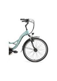 Resim Bisan Florida 26 J 17 Kadro Elektrikli Bisiklet Çağla Yeşili Beyaz 