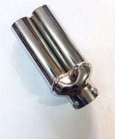 Resim Sök/ Tak Vidalı Ucu Düz Eşit Sessiz Çiftli Nikelaj Egzoz Eksoz Ucu 