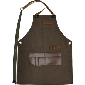 Resim Sunshinee Ayarlanabilir Önlükler Tuval Kolsuz Önlük Kadın Pişirme Şefi Iş Önlüğü Izgara Bar Mağaza Kafeler Stüdyoları Üniforma (Yurt Dışından) 