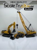 Resim Eğitici İş Makineleri Vinç Dozer Kepçe 3 Lü Set Oyuncak 