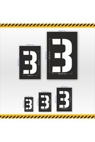 Resim isgtabelam 13x20 Cm/kompozit / Üç (3) Rakamı Boyama Şablonu 