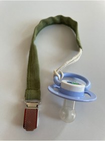 Resim runbaby Yeşil Renk Müslin Emzik Askısı 