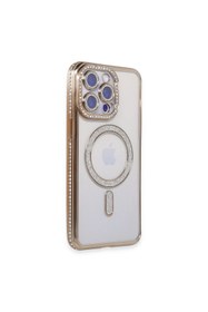 Resim artlab Art İphone 15 Pro Max Kılıf Joke Simli Magneticsafe Kılıf - Gold Lab 