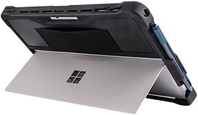 Resim McStorey Microsoft Surface Pro Darbe Emici Tablet Kılıf Rugged Sert Koruyucu Kapak Uyumlu Pro 7 Pro 6 Pro 5 Pro 4 Hybrid PC TPU Çerçeve Kickstand Destekli Kalem Yuvalı Siyah 