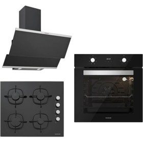 Resim Silverline Ankastre Set Siyah (Digital Turbo Fırın) 