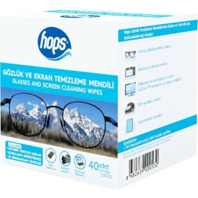 Resim Hops Gözlük Camı Temizleme Mendili 40'lı 