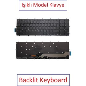 Resim Siyah-ışıklı, Notebook Klavye - Dell İnspiron 15 7566 7567 Gaming 15-7566 Muadili İle Uyumlu 