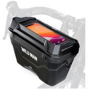 Resim Samdoo Siyah 3l Bisiklet Kafa Çantası - Eva Sert Kasa, Hızlı Çıkartma, Dokunmatik Ekran, Su Geçirmez, Elektriklikaykay Uyumlu Siyah 