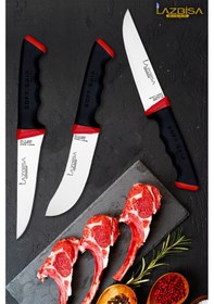 Resim Soft Serisi Mutfak Bıçak Seti Et Ekmek Sebze Pizza Salata Börek Şef Bıçağı 3 Lü Set Hds-15 Siyah 