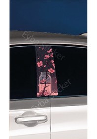 Resim Araç Kapı Direk Kaplama Folyosu Desenli Drk16 Sağ Sol Takım 2 Adet - 22x50 Cm 