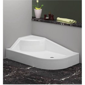 Resim Duşakabincim 90x110 Cm Asimetrik Oval Oturmalı Duş Teknesi Sol 