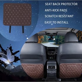 Resim Dashanshop Ford Edge 2020-2023 Oto Kolçak Koruyucu Saklama Çantalı Kahverengi Beyaz 2li 