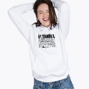 Resim İstanbul Tasarımlı Kapşonlu Kadın Sweatshirt 