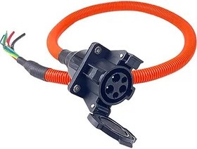 Resim Komdndht Elektrikli araç adaptörü adaptörü 32A SAE J1772 AC şarj soketi körüklü yeni enerji elektrikli araç şarj soketi 