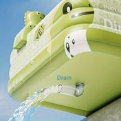 Resim 1 adet Küçük 150cm 59.06in Yeşil Ejderha Yüzme Havuzu, Dayanıklı PVC Malzeme ile Benzersiz Sevimli Tasarım, Banyo ve Yüzme Pratiği için Uygun, Açık Avlu ve İç Mekan Kullanımı için Uygun, Elektriksiz, Aksesuar Dahil Değil, En İyi Havuz Hediyesi 