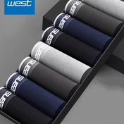 Resim 8 adet JEANSWEST Erkek Pamuklu Boksör Külotu - Düz Renk, Esnek Rahatlık, Nefes Alabilir ve Makinede Yıkanabilir, Siyah/Koyu Mavi/Açık Gri/Lacivert/Beyaz/Koyu Gri/Açık Kahverengi 