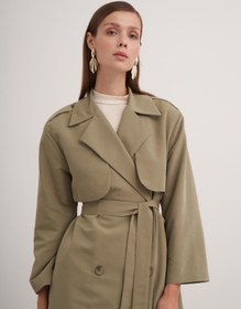 Resim Basic Trençkot - Soft Yeşil / S 