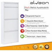 Resim Alv-1003 Plus Alveon Metal Ayakkabılık Beyaz 