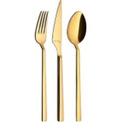 Resim Aryıldız Vogue Gold 30 Parça Çatal Kaşık Bıçak Takımı 