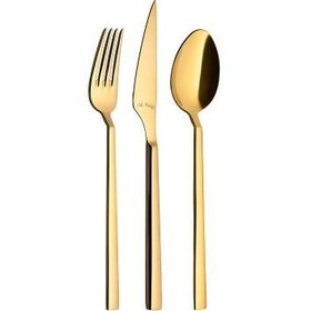 Resim Aryıldız Vogue Gold 30 Parça Çatal Kaşık Bıçak Takımı 