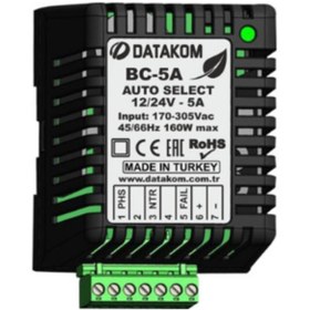 Resim DATAKOM Bc5a-12v-24v Akıllı Akü Şarj Cihazı Redresör 5 Amper 