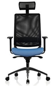 Resim Bürosit Reflex 9 Başlıklı Alüminyum Mavi Yönetici Koltuğu 