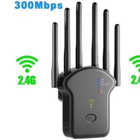 Resim Wifi Tekrarlayıcı Kablosuz Yönlendirici 1200 Mbps Yüksek 6 Anten Ağ 2.4g 