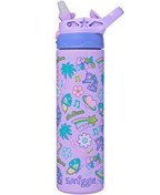 Resim Smiggle - All Stars 520 ML Otomatik Gizli Pipetli Çelik Matara 