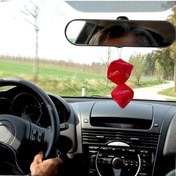 Resim Oto Motto Peluş Zar Kemal Atatürk İmzalı Torpido Araba Süsü Kırmızı 2 Adet 