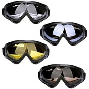 Resim 4 Adet Açık Hava Gözlüğü Toz Geçirmez Spor Gözlüğü Motosiklet Sürmek İçin 