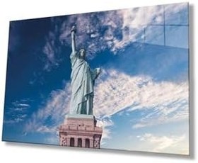 Resim Özgürlük Heykeli Cam Tablo 4mm Dayanıklı Temperli Cam, Statue of Liberty Glass Wall Decor 