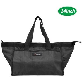 Resim Jeehugo 14 İnç Siyah Dayanıklı Oxford Kumaş Araç Çantası - 330x200x230mm Büyük Kapasiteli Gereç Saklama Çantası 