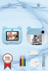 Resim Genel Markalar Cmr14 Mavi Dijital Video Fotoğraf Çocuk Kamerası Anlık Termal Resim Kağıt Baskılı Yazıcı 