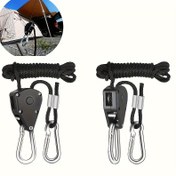Resim PVC Çadır Halat Gerginleştiricileri - Evrensel Ağır Hizmet Pul Çerçevesi Ayarlayıcıları ile Metal Askılar Kamp için, 1/8 İnç Kalınlığında Lanyard - 1pc/2pcs Set 